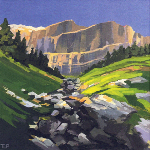 Art Cards by Tracy Lyn Propp 'Mountains at my Gate' 5" x 5" - Arts and Heritage St. Albert
