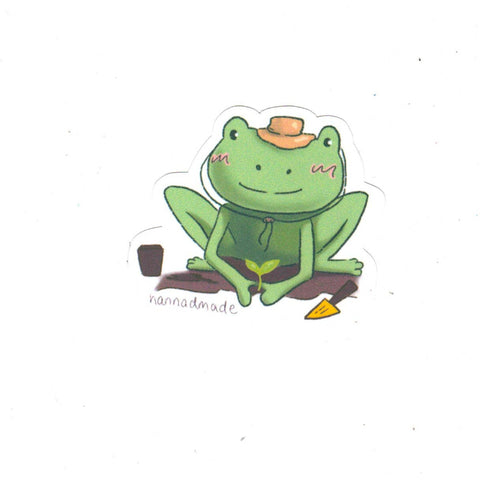 Stickers by Hanna Dotzenroth Gardener Frog - Arts and Heritage St. Albert