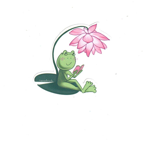 Stickers by Hanna Dotzenroth Reading Frog - Arts and Heritage St. Albert