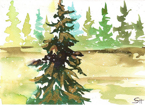 'Landscape Series' 5 x 7 Original Art Cards by Sabine Hahnel Style 5 - Arts and Heritage St. Albert