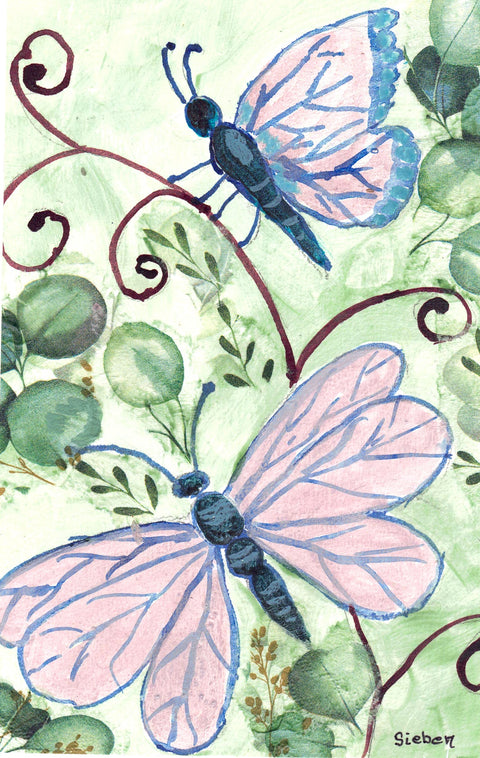 'Flora & Fauna Series' Original Collaged Art Card Style 1 - Arts and Heritage St. Albert