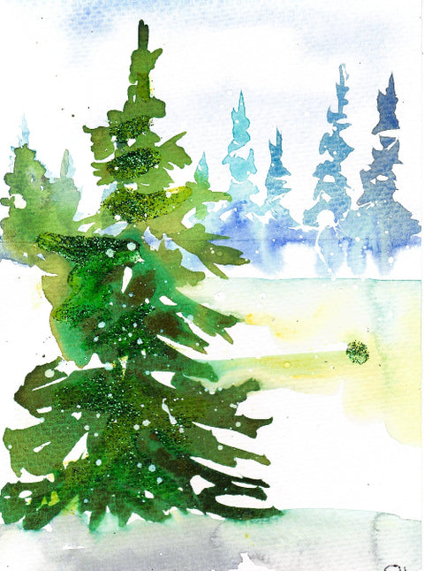 'Landscape Series' 5 x 7 Original Art Cards by Sabine Hahnel Style 7 - Arts and Heritage St. Albert