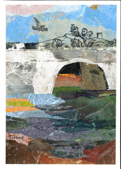'Landscape Series' Original Collaged Art Cards Style 2 - Arts and Heritage St. Albert