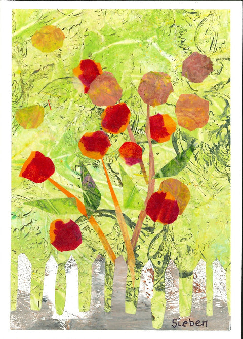 'Flora & Fauna Series' Original Collaged Art Card Style 2 - Arts and Heritage St. Albert
