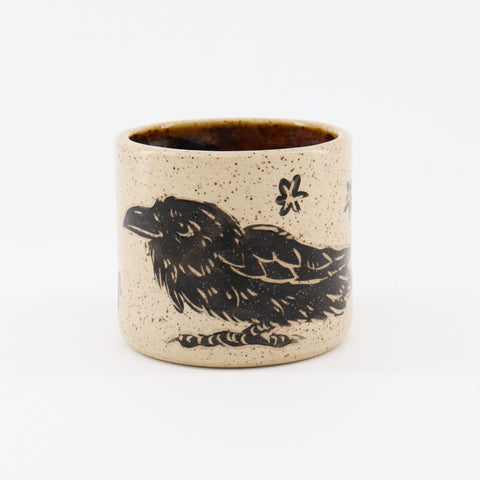 Handmade Ceramic Raven Cups