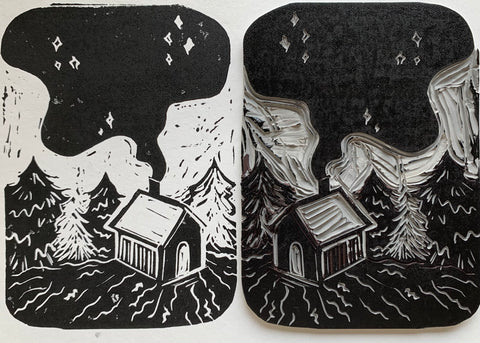 Printmaking – Linocut Art Cards + Prints - Arts and Heritage St. Albert