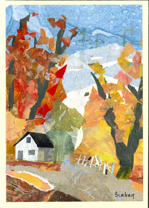 'Landscape Series' Original Collaged Art Cards Style 3 - Arts and Heritage St. Albert