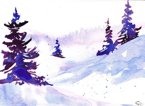 'Landscape Series' 5 x 7 Original Art Cards by Sabine Hahnel Style 8 - Arts and Heritage St. Albert