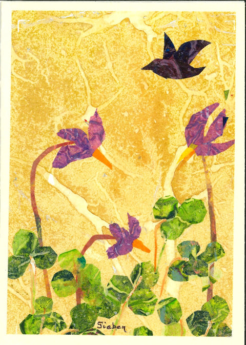 'Flora & Fauna Series' Original Collaged Art Card Style 3 - Arts and Heritage St. Albert