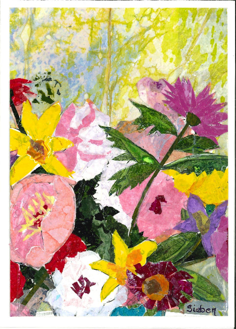 'Flora & Fauna Series' Original Collaged Art Card Style 4 - Arts and Heritage St. Albert