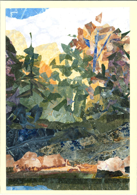 'Landscape Series' Original Collaged Art Cards Style 4 - Arts and Heritage St. Albert