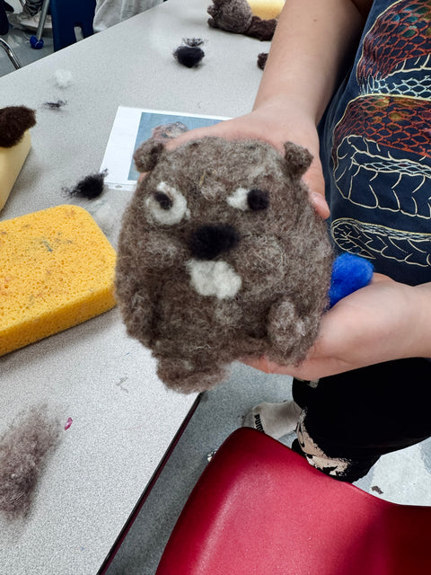 Needle Felted Beaver - Arts and Heritage St. Albert
