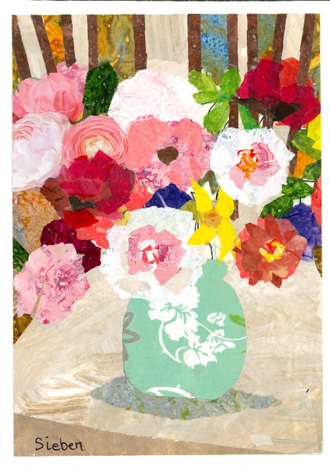 'Flora & Fauna Series' Original Collaged Art Card Style 5 - Arts and Heritage St. Albert