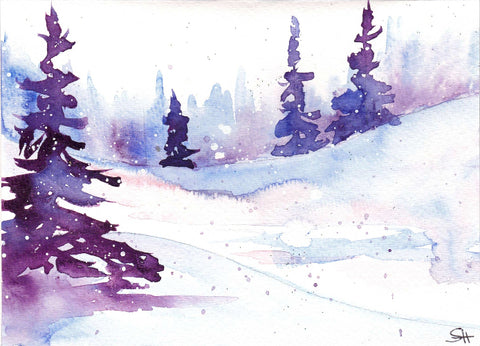 'Landscape Series' 5 x 7 Original Art Cards by Sabine Hahnel Style 10 - Arts and Heritage St. Albert