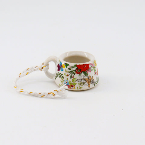 Handmade Ceramic Mug Ornament Style 5 - Arts and Heritage St. Albert