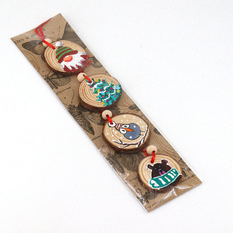 Hand Painted Wooden Christmas Ornaments Style 5 - Arts and Heritage St. Albert