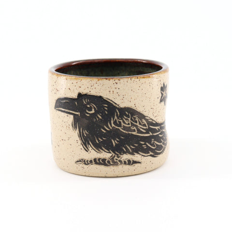Handmade Ceramic Raven Cups