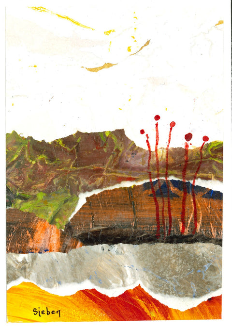 'Landscape Series' Original Collaged Art Cards Style 6 - Arts and Heritage St. Albert