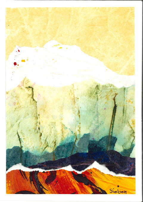 'Landscape Series' Original Collaged Art Cards Style 7 - Arts and Heritage St. Albert