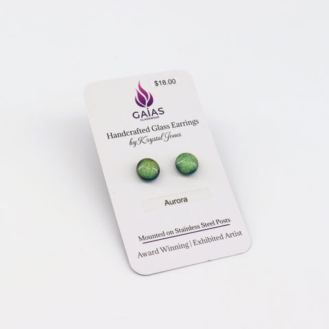 Handcrafted Glass Stud Earrings Aurora - Arts and Heritage St. Albert