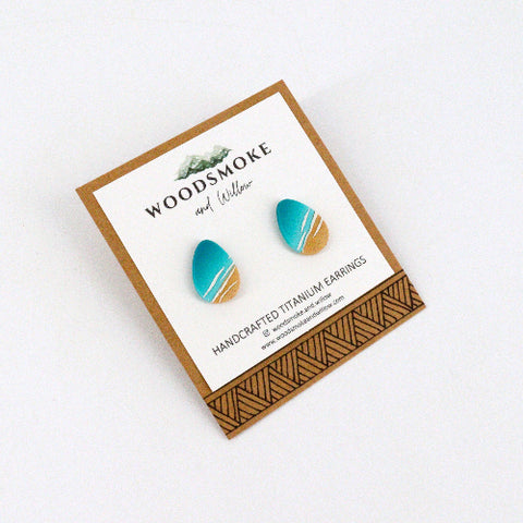 Beach Scene Stud Earrings - Arts and Heritage St. Albert