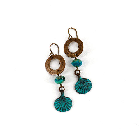 Beachy Coastal Sea Shell Earrings - Arts and Heritage St. Albert