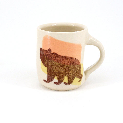 New Fauna Mugs Bear with Coral & Yellow - Arts and Heritage St. Albert