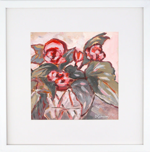 'Begonias' Original Painting by Luise Mendler-Johnson