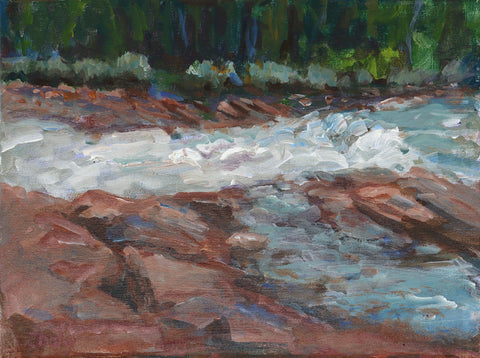 'Bighorn Rapids'  Acrylic Painting by Julie Daly