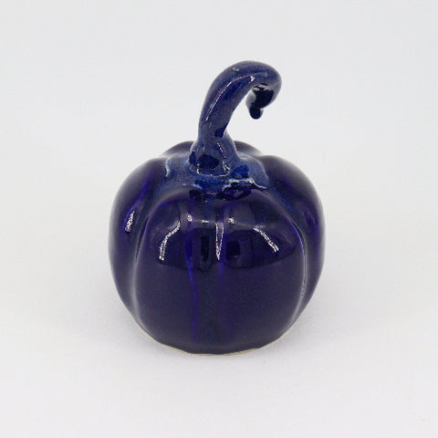Blue Ceramic Pumpkin - Arts and Heritage St. Albert