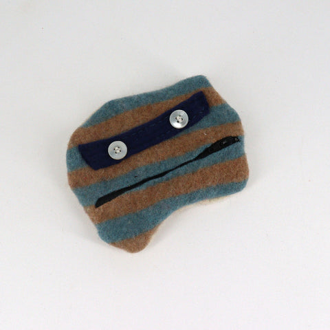 Zippered Upcycled Fabric Mouth Wallet Brenda - Arts and Heritage St. Albert