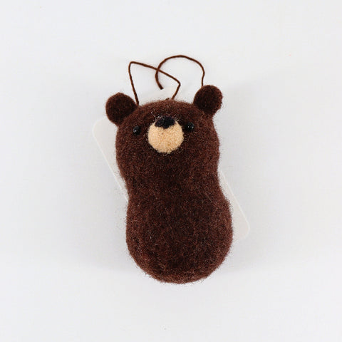 Felted Wildlife Ornaments Brown Bear - Arts and Heritage St. Albert