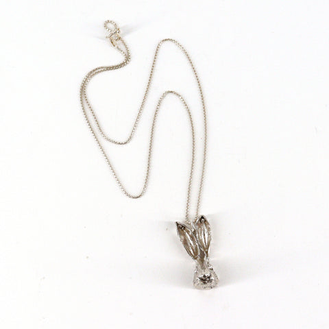 Bejeweled Bunny Handcrafted Sterling Silver Necklace - Arts and Heritage St. Albert