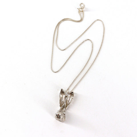 Bejeweled Bunny Handcrafted Sterling Silver Necklace - Arts and Heritage St. Albert