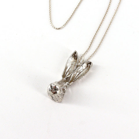 Bejeweled Bunny Handcrafted Sterling Silver Necklace - Arts and Heritage St. Albert
