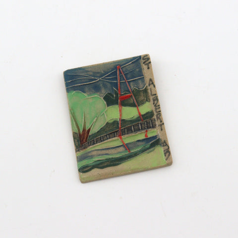 Ceramic St. Albert Magnets St. Albert Children's Bridge - Arts and Heritage St. Albert