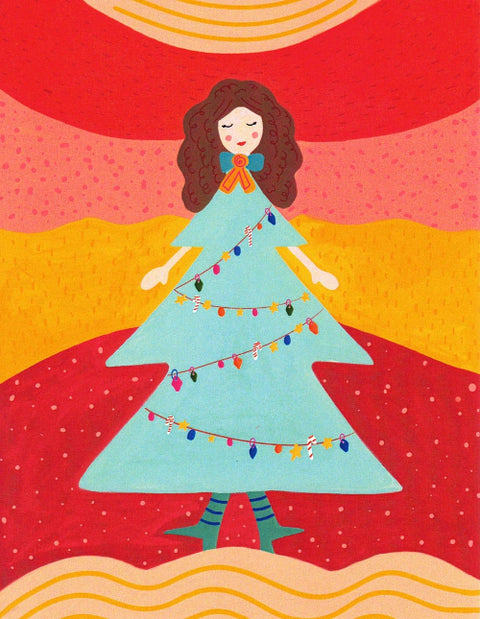 Holiday Greeting Cards by Nabeela Rumi Christmas Girl - Arts and Heritage St. Albert