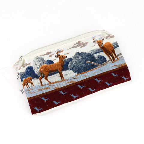 'Deer' Handsewn Zippered Pouch - Arts and Heritage St. Albert