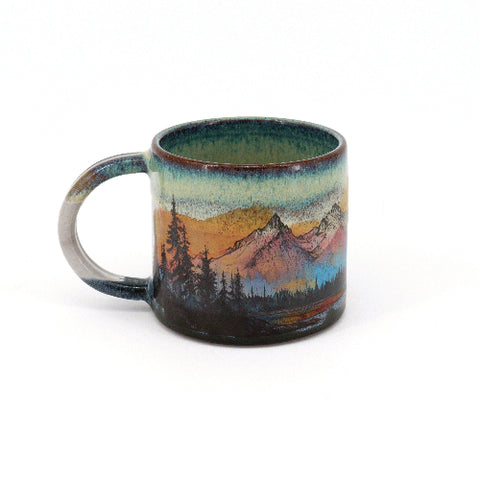 'Dirty Teal' Mountain Mugs - Arts and Heritage St. Albert