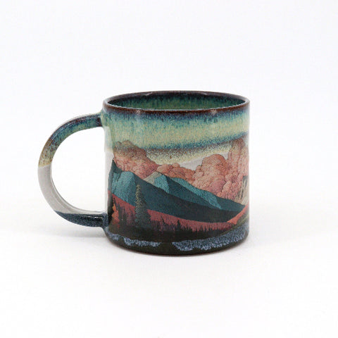 'Dirty Teal' Mountain Mugs Style 2 - Arts and Heritage St. Albert