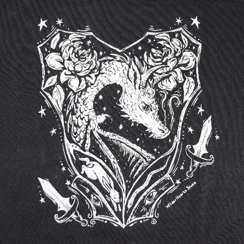 'Dragon of My Heart' Hand Silkscreened Magical Creature T-Shirt - Arts and Heritage St. Albert