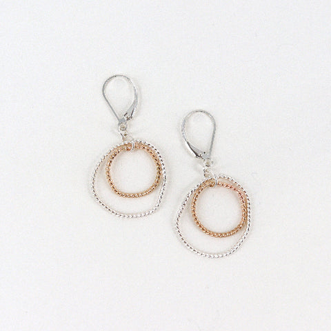 'Entwined Collection' Bold Mixed Metal Entwined Earrings - Arts and Heritage St. Albert