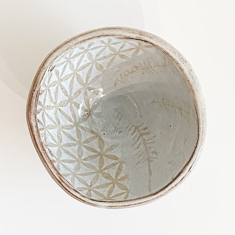 Small Prairie Patterned Embossed Bowl