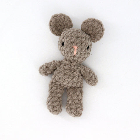 Crocheted Fable Babies Grey Mouse - Arts and Heritage St. Albert