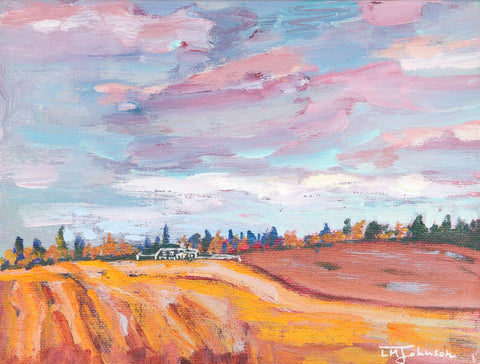 'Fall Sky' Original Painting by Luise Mendler-Johnson - Arts and Heritage St. Albert