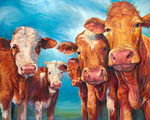 Cow Series Art Prints by Crystal Driedger