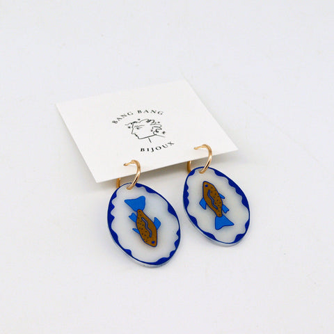 Fish Hand Painted Earrings Style 1 - Arts and Heritage St. Albert