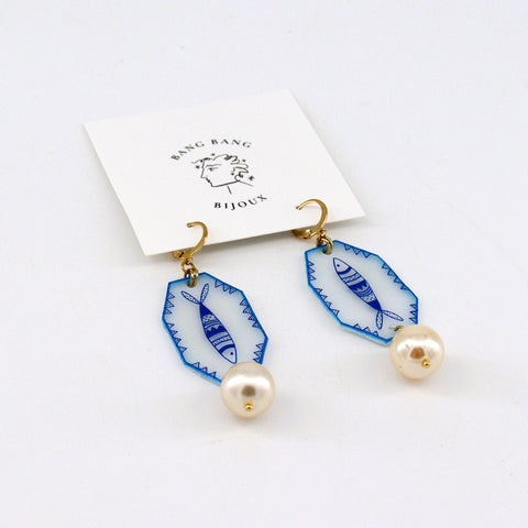 Fish Hand Painted Earrings Style 3 - Arts and Heritage St. Albert