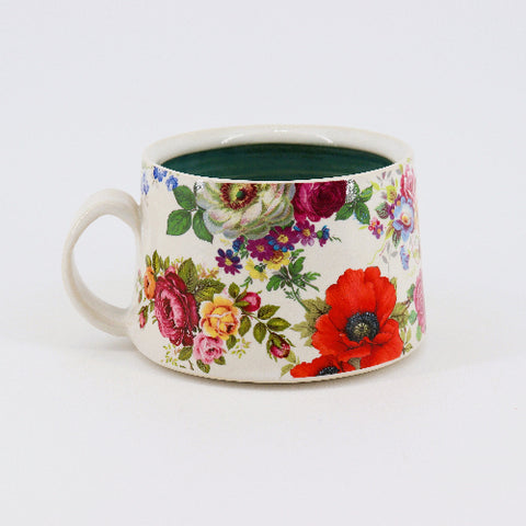 Mugs Fully Decorated in Florals Style 8 - Arts and Heritage St. Albert