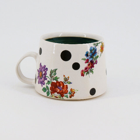 Florals and Polka Dots Small Mugs Style 1 - Arts and Heritage St. Albert